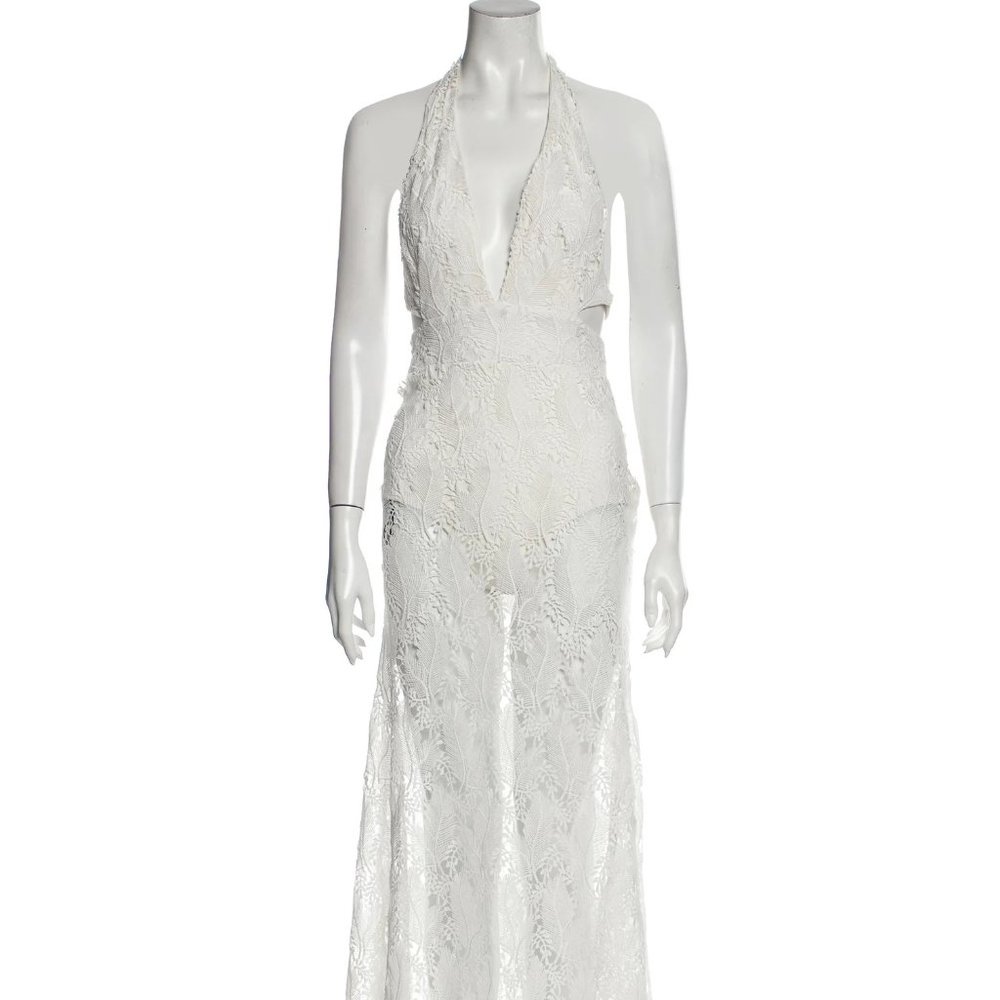 ROSA CHA : Lace Pattern Long Dress